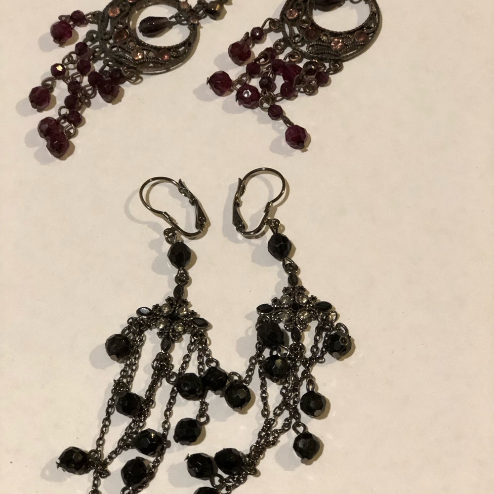 Set of 4 retro earrings from the 1980’s.